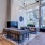 a living room with a large window